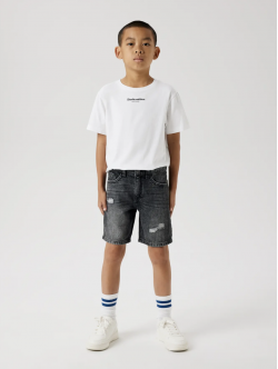Name it denim shorts i mørkegrå til drenge