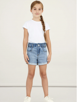 Name it denim shorts i lyseblå til piger