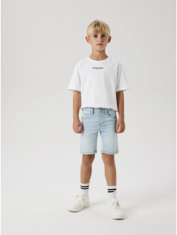 Name it denim short i lyseblå til drenge