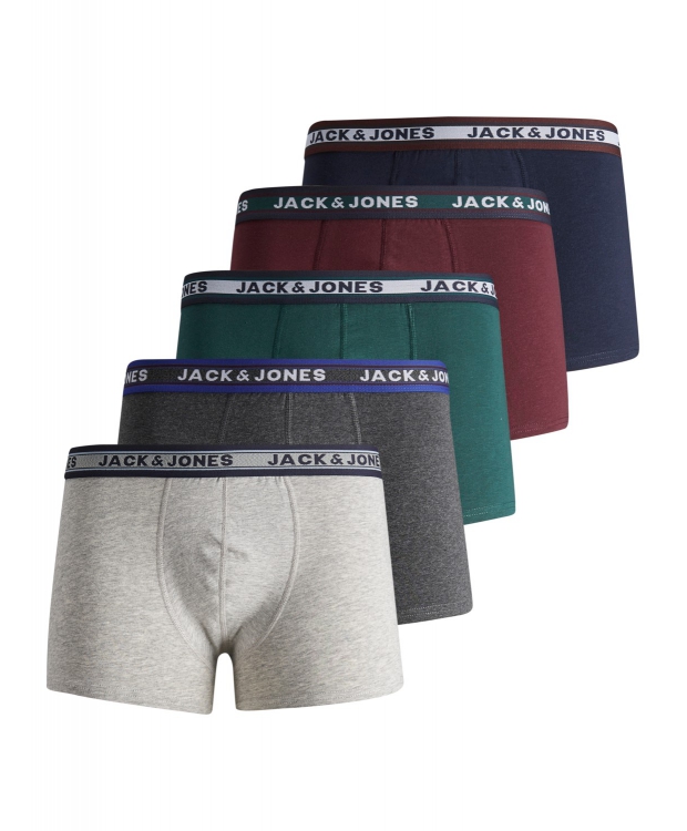 Jack & Jones 5-Pak Boxershorts i Forskellige Farver til Herre – Økologisk Bomuld OUTLET