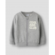 Name it sweatshirt med lynlås i lysegrå til piger