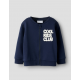 Name it sweatshirt med lynlås i navy til piger