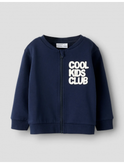 Name it sweatshirt med lynlås i navy til piger