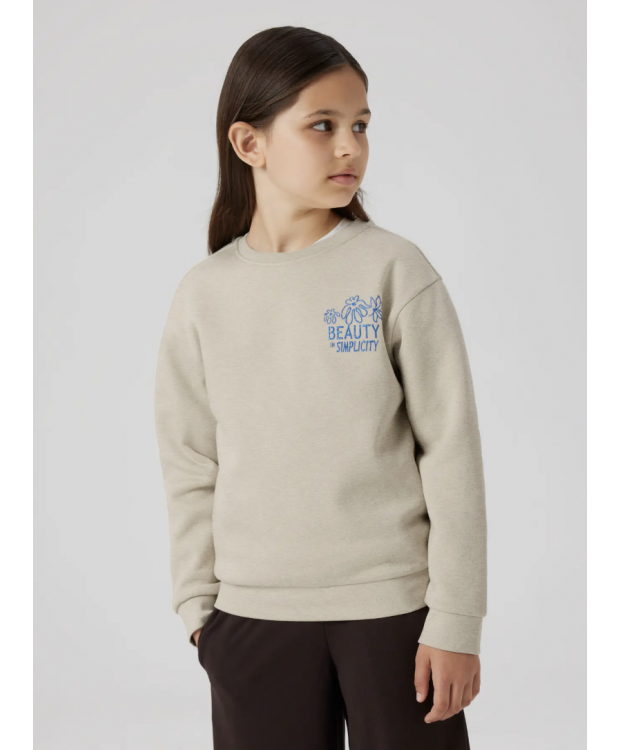 Name it sweatshirt i beige til piger