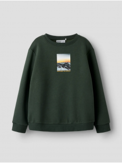 Name it sweatshirt i grøn til drenge
