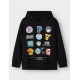 Name it Hoodie "Pokémon" i sort til drenge