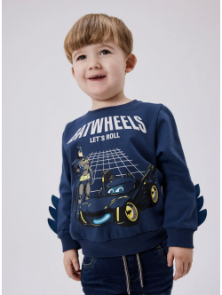 Name it sweatshirt "Batwheels" i blå til drenge