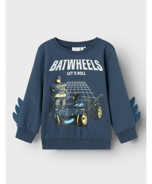 Name it sweatshirt "Batwheels" i blå til drenge