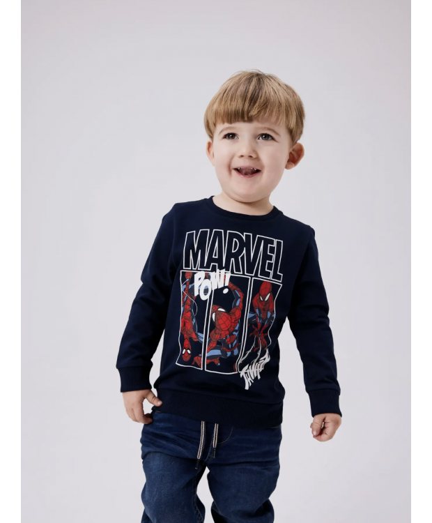 Name it Sweatshirt "Spiderman" i navy til drenge