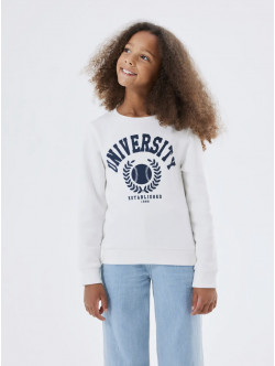 Name it sweatshirt i hvid til børn