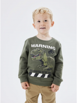 Name it Sweatshirt "Jurassic World" i grøn til drenge