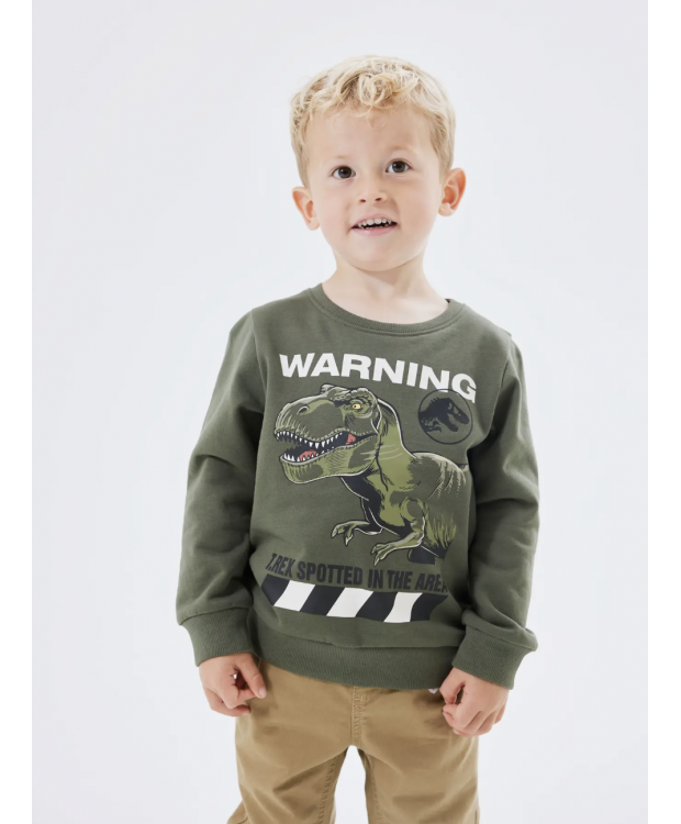 Name it Sweatshirt "Jurassic World" i grøn til drenge