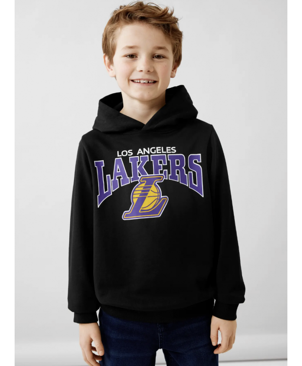 Name it Hoodie "Lakers" i sort til drenge