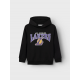 Name it Hoodie "Lakers" i sort til drenge