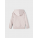 Name it sweatcardigan med lynlås og hætte i lyserød til piger