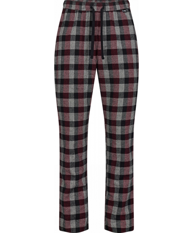 JBS pyjamasbukser i flannel i røde og sorte tern til herre