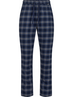 JBS pyjamasbukser i flannel i navy tern til herre