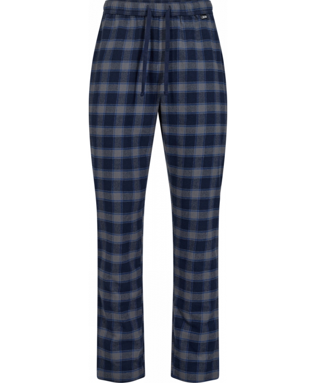 JBS pyjamasbukser i flannel i navy tern til herre