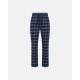 JBS pyjamasbukser i flannel i navy tern til herre