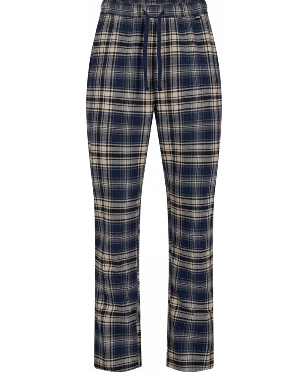 JBS pyjamasbukser i flannel i navy og beige tern til herre