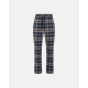 JBS pyjamasbukser i flannel i navy og beige tern til herre