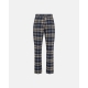 JBS pyjamasbukser i flannel i navy og beige tern til herre