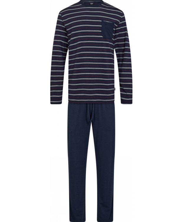 JBS bambus jersey pyjamas i navy til herre
