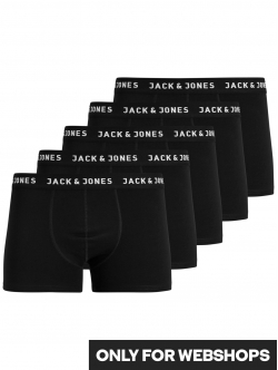 Jack & Jones 5pak underbukser/boksershorts i klassisk sort til herre