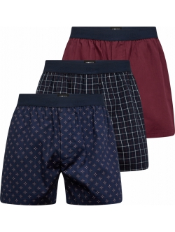 JBS 3pak bomulds boxershorts i multifarve til herre