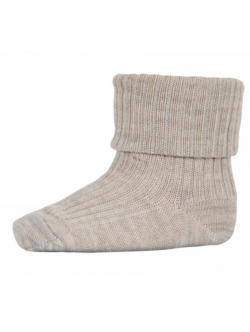 MP Denmark Kids Hilde baby strømper i Beige melange til børn