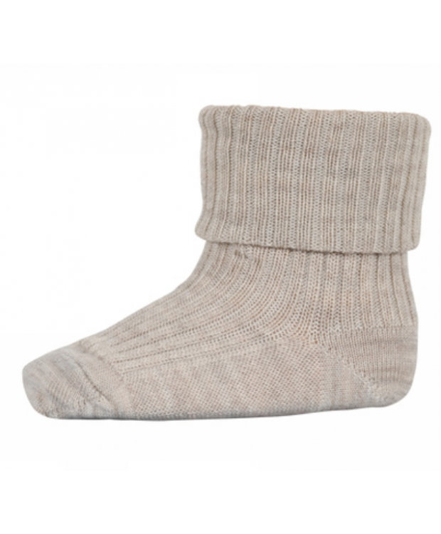 MP Denmark Kids Hilde baby strømper i Beige melange til børn