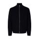 Selected relaxed zip cardigan i mørkeblå til herre Selected relaxed zip cardigan i mørkeblå til herre