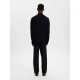 Selected relaxed zip cardigan i mørkeblå til herre Selected relaxed zip cardigan i mørkeblå til herre