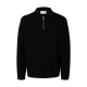 Selected relaxed zip cardigan i mørkeblå til herre Selected relaxed zip cardigan i mørkeblå til herre