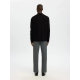 Selected relaxed zip cardigan i mørkeblå til herre Selected relaxed zip cardigan i mørkeblå til herre