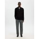 Selected relaxed zip cardigan i mørkeblå til herre Selected relaxed zip cardigan i mørkeblå til herre