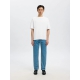 Selected t-shirt med rund hals i hvid til herre Selected t-shirt med rund hals i hvid til herre