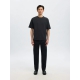 Selected t-shirt med rund hals i sort til herre Selected t-shirt med rund hals i sort til herre