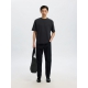 Selected t-shirt med rund hals i sort til herre Selected t-shirt med rund hals i sort til herre