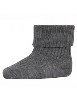 MP Denmark Kids Hilde baby strømper i Grey Melange til børn MP Denmark Kids Hilde baby strømper i Grey Melange til børn