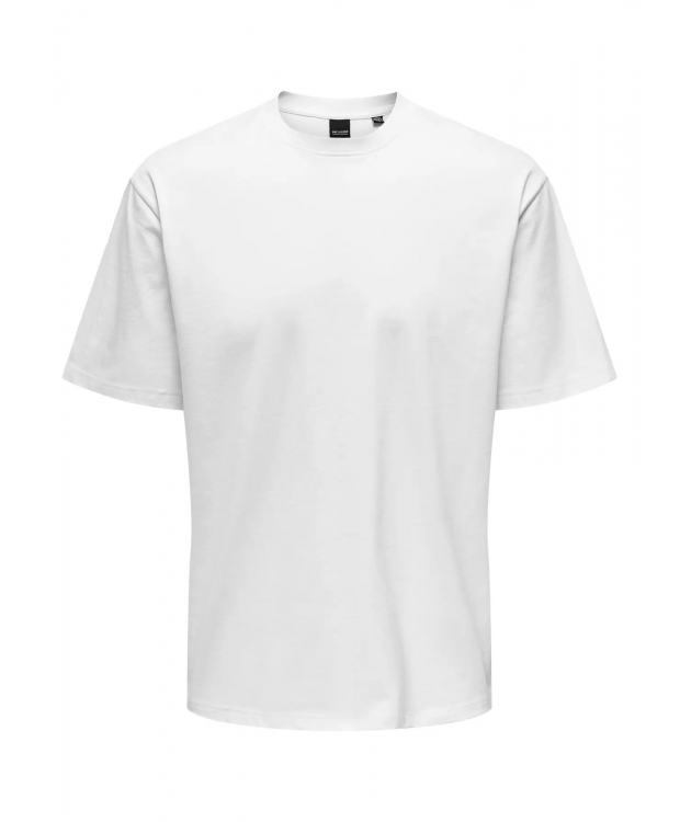 ONLY & SONS t-shirt i hvid til herre | Relaxed fit |