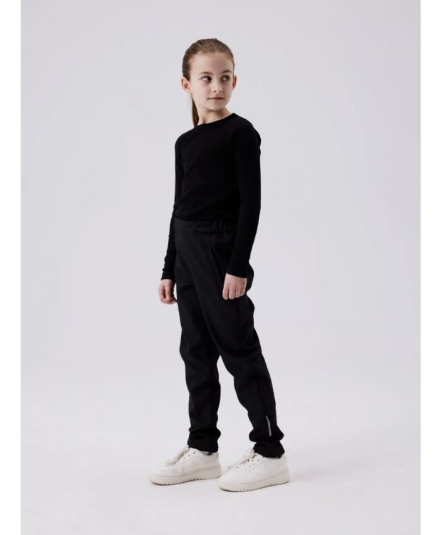 Name it slim Softshell bukser i sort til piger