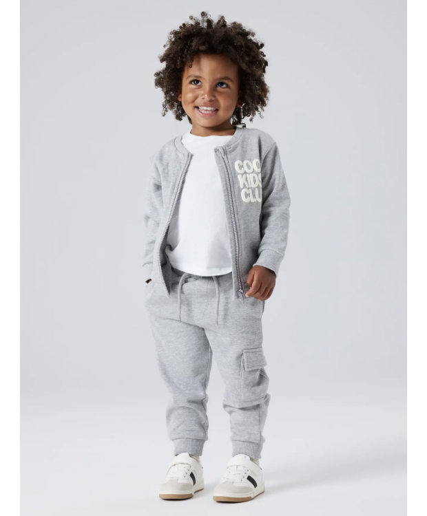 Name it cargo sweatpants i lysegrå til drenge