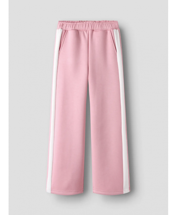 Name it Wide leg sweatpants i lyserød til piger