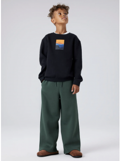 Name it wide leg sweatpants i grøn til drenge