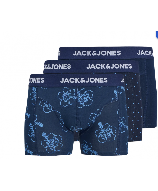 3-pak JACANTHONY Print Trunks til mænd
