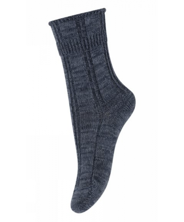 MP Denmark Kids Bee strømper i Dark Denim Melange til børn