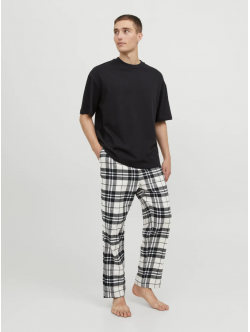 Jack & Jones "Rimon" pyjamasbukser i hvid til herre