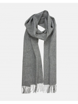 JBS Tørklæde i uld i ensfarvet grå til herre