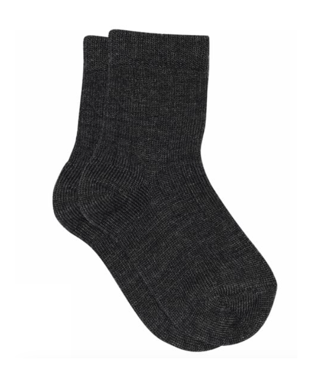 MP Denmark Kids uldstrømper i Drak Grey Melange til børn